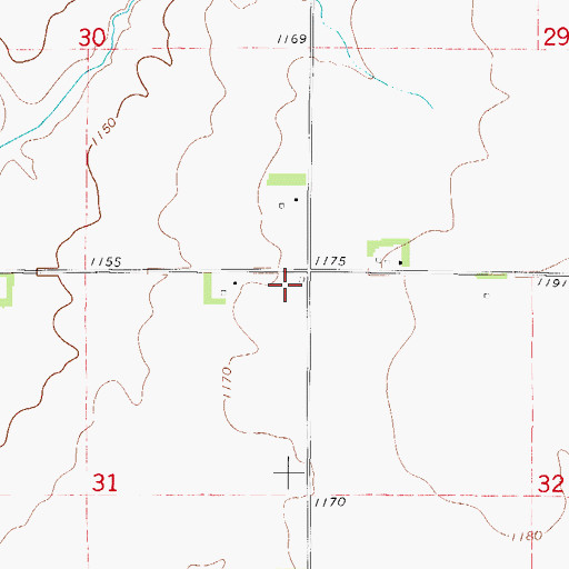 Topographic Map of Mikesville Post Office (historical), IA