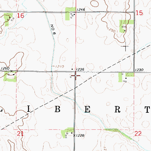 Topographic Map of German Post Office (historical), IA
