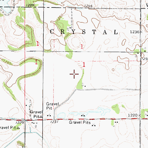 Topographic Map of Eight Mile Pits Wildlife Management Area, IA