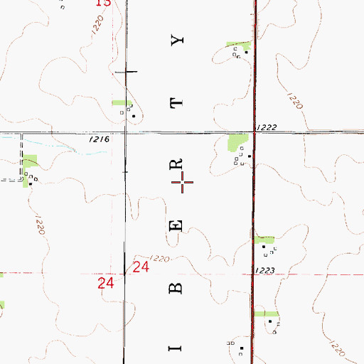 Topographic Map of Schuldt Wildlife Area, IA