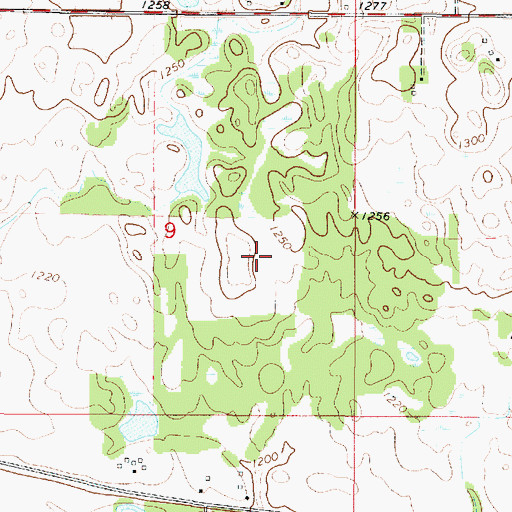 Topographic Map of Gabrielson Wildlife Management Area, IA