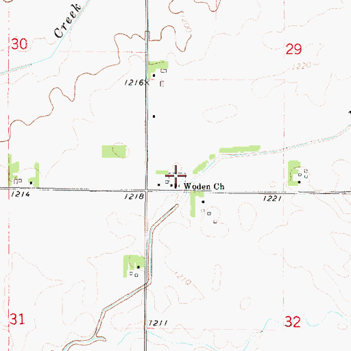 Topographic Map of Christian Reformed Cemetery, IA