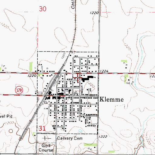 Topographic Map of Immanuel Reform Church, IA