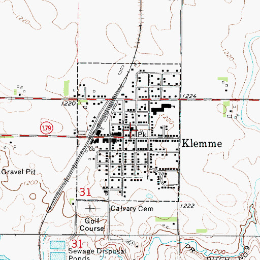 Topographic Map of United Methodist Church, IA