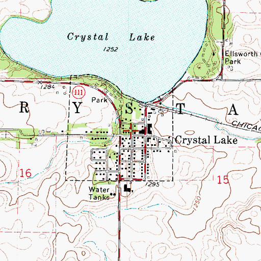 Topographic Map of Calvary Lutheran Church, IA