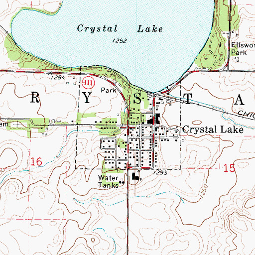 Topographic Map of United Methodist Church, IA
