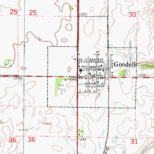 Topographic Map of United Methodist Church, IA