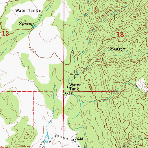 Topographic Map of South Red Canyon, CO