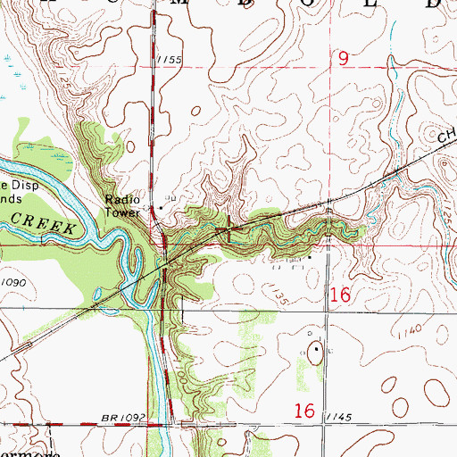 Topographic Map of Eber Post Office (historical), IA