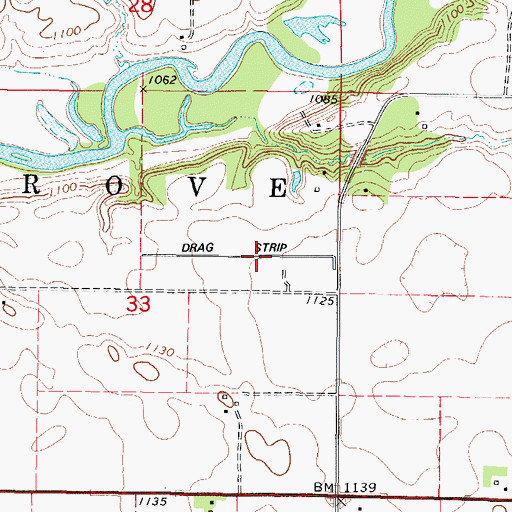 Topographic Map of Humboldt County Dragway, IA