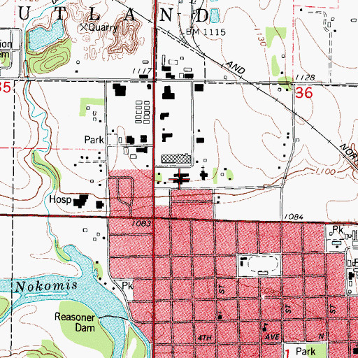Topographic Map of Humboldt Care Center North, IA
