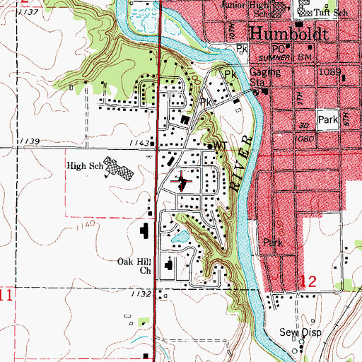 Topographic Map of Our Saviours Lutheran Church, IA