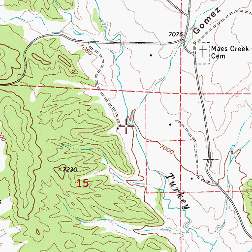 Topographic Map of Gomez Canyon, CO