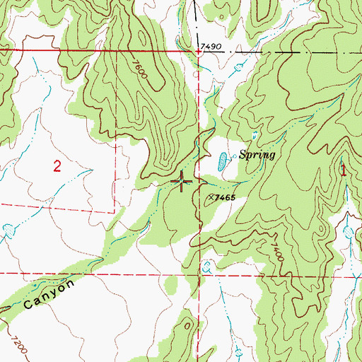 Topographic Map of Santana Canyon, CO