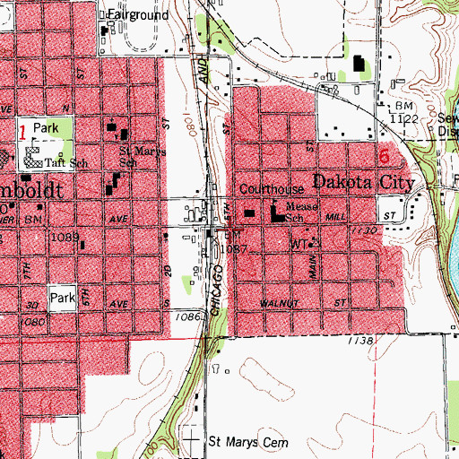 Topographic Map of Herb Zinnel Park, IA