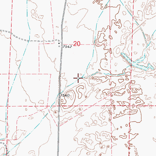 Topographic Map of Little Spring Creek, CO