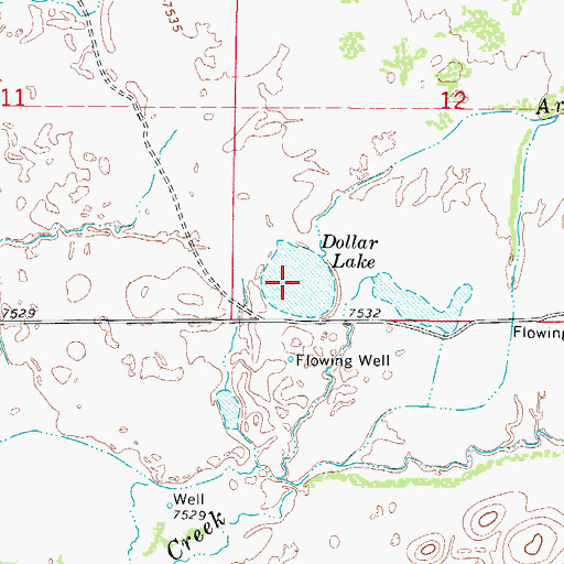 Topographic Map of Dollar Lake, CO