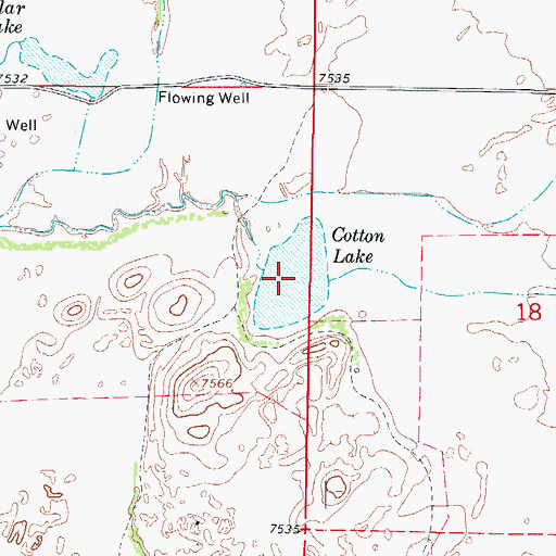 Topographic Map of Cotton Lake, CO