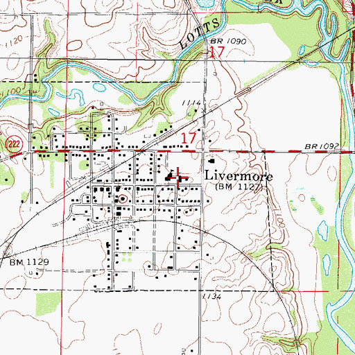 Topographic Map of Sacred Heart Catholic Church, IA