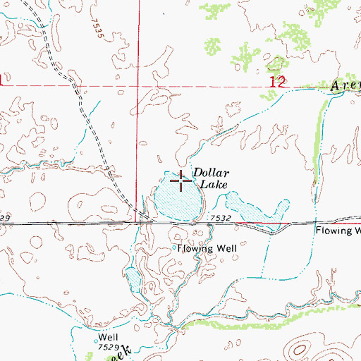 Topographic Map of Arena Creek, CO