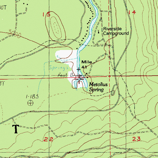 Topographic Map of Head of Metolius Recreation Site, OR