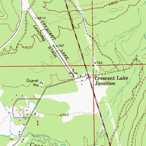 Topographic Map of Junction Sno-Park, OR