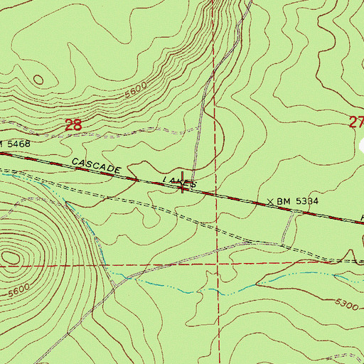 Topographic Map of Meissner Sno-Park, OR