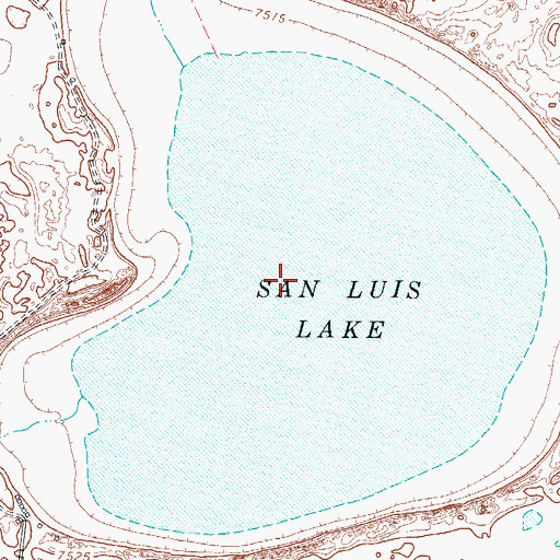 Topographic Map of San Luis Lake, CO