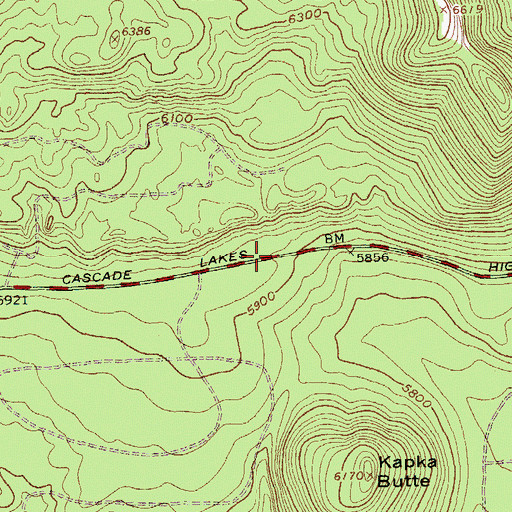 Topographic Map of Vista Sno-Park, OR
