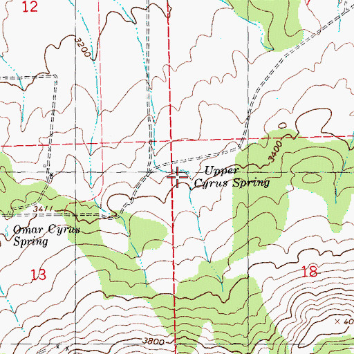 Topographic Map of Cyrus Horse Camp, OR