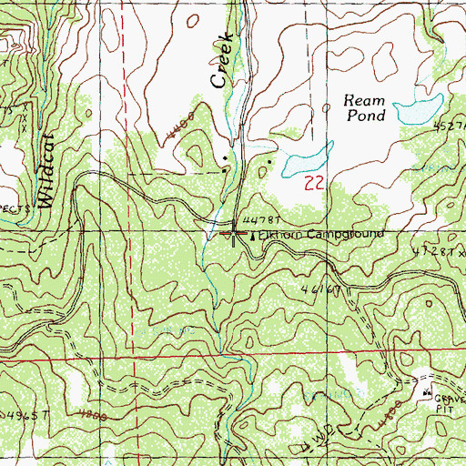 Topographic Map of Elkhorn Recreation Site, OR