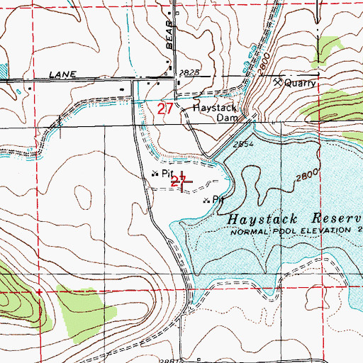 Topographic Map of Haystack West Shore Recreation Site, OR