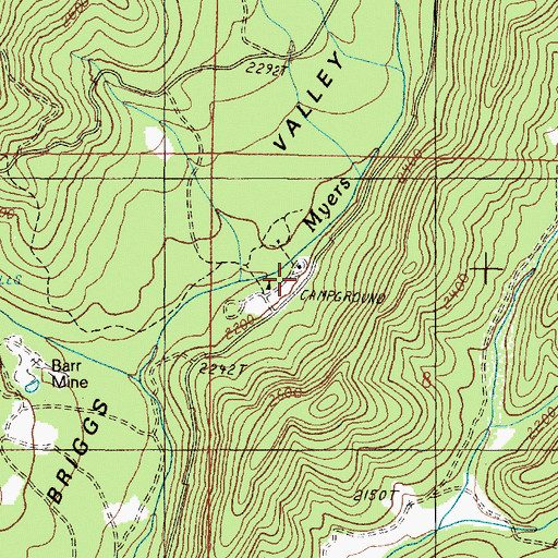 Topographic Map of Big Pine Recreation Site, OR
