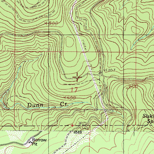 Topographic Map of Page Mountain Sno-Park, OR