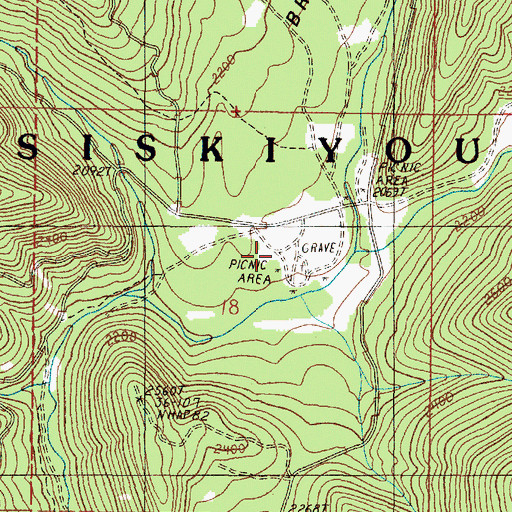 Topographic Map of Sam Brown Horse Camp, OR