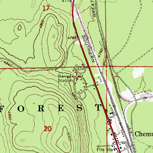 Topographic Map of Walt Haring Sno-Park, OR