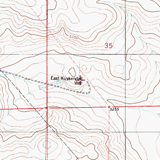 Topographic Map of East Kuykendall Well, NM