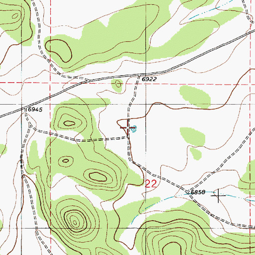 Topographic Map of T S Tank, NM