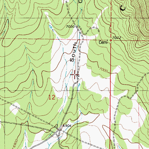 Topographic Map of Bryan Ranch, NM