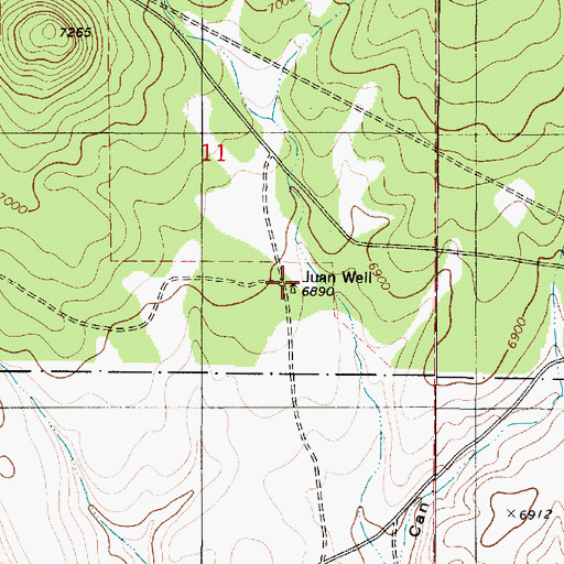 Topographic Map of Juan Well, NM