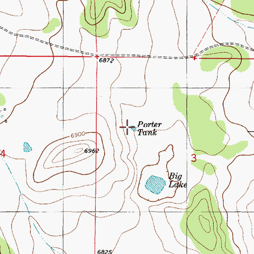 Topographic Map of Porter Tank, NM