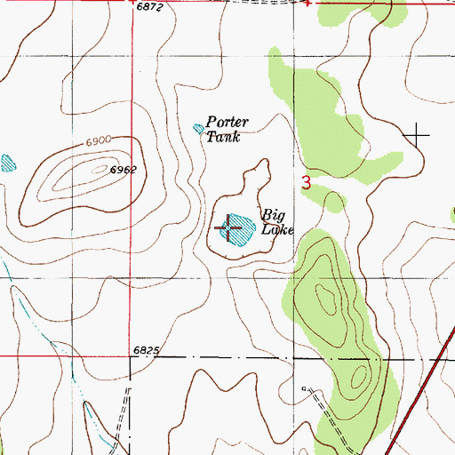 Topographic Map of Big Lake, NM
