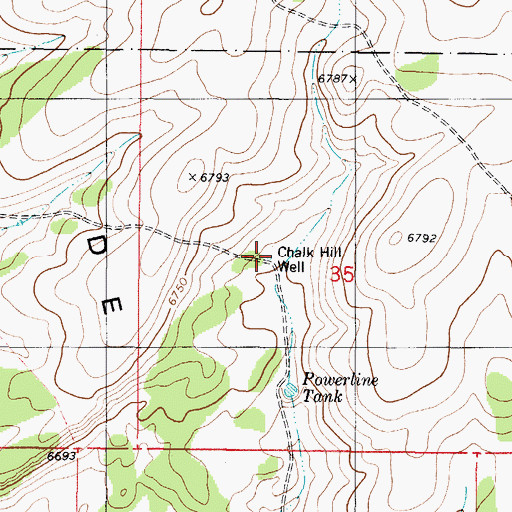 Topographic Map of Chalk Hill Well, NM