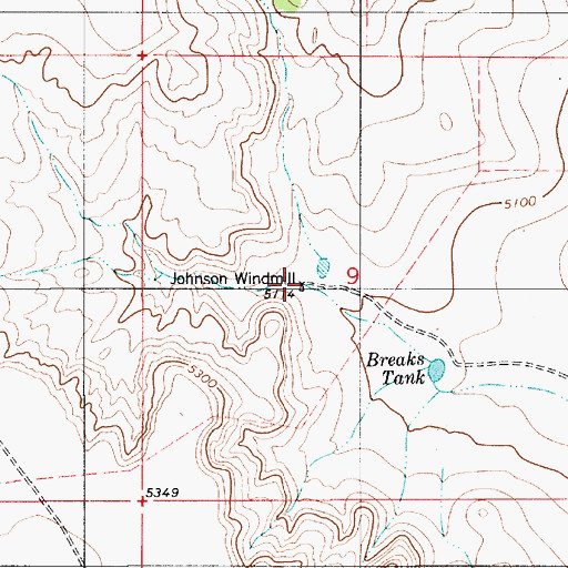 Topographic Map of Johnson Well, NM