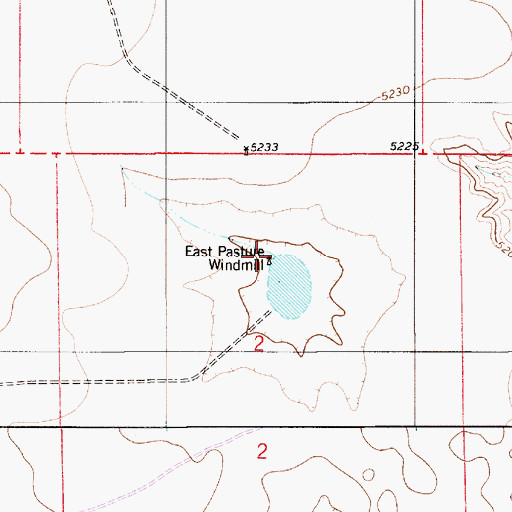 Topographic Map of East Pasture Windmill, NM
