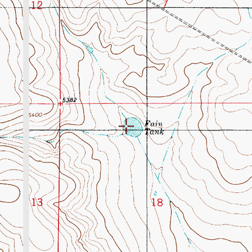 Topographic Map of Fain Tank, NM