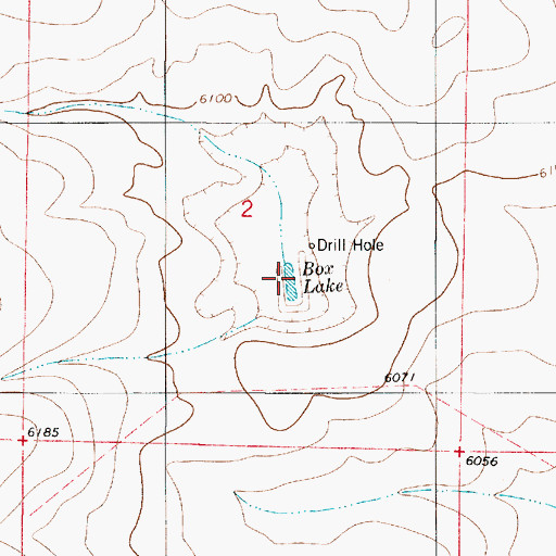 Topographic Map of Box Lake, NM
