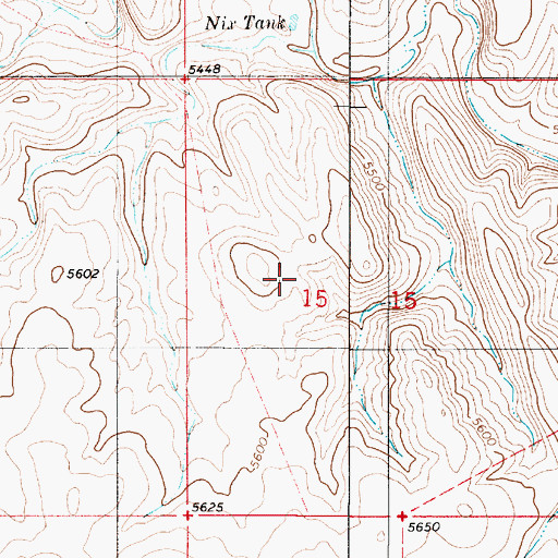 Topographic Map of Nix Tank, NM