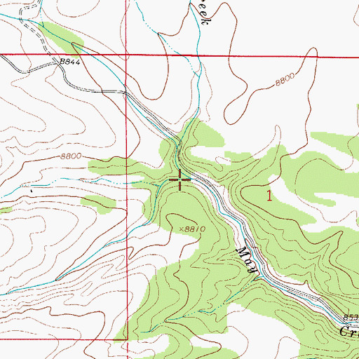 Topographic Map of Aspen Creek, CO
