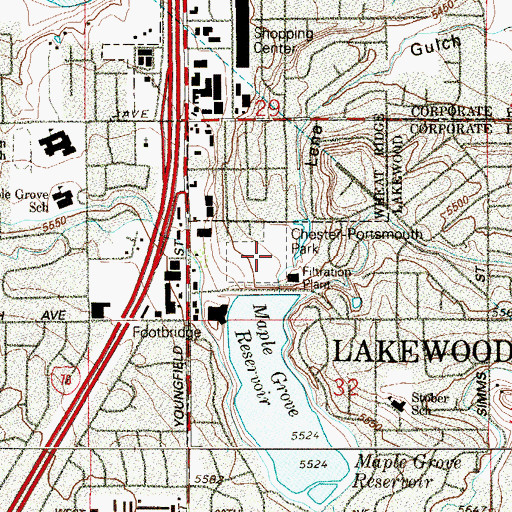 Topographic Map of Chester - Portsmouth Park, CO